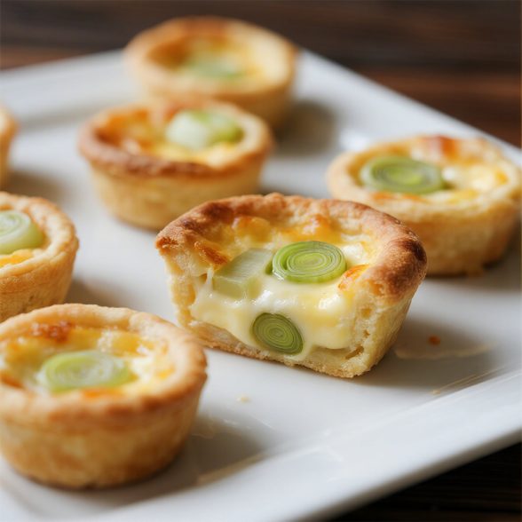 Mini quiche de poro x 100